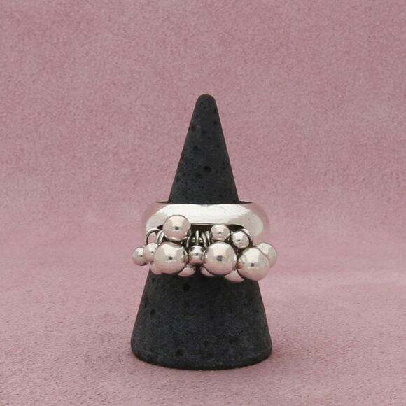 silpada sterling silver cha cha ball bead ring size 8 - Picture 1 of 3